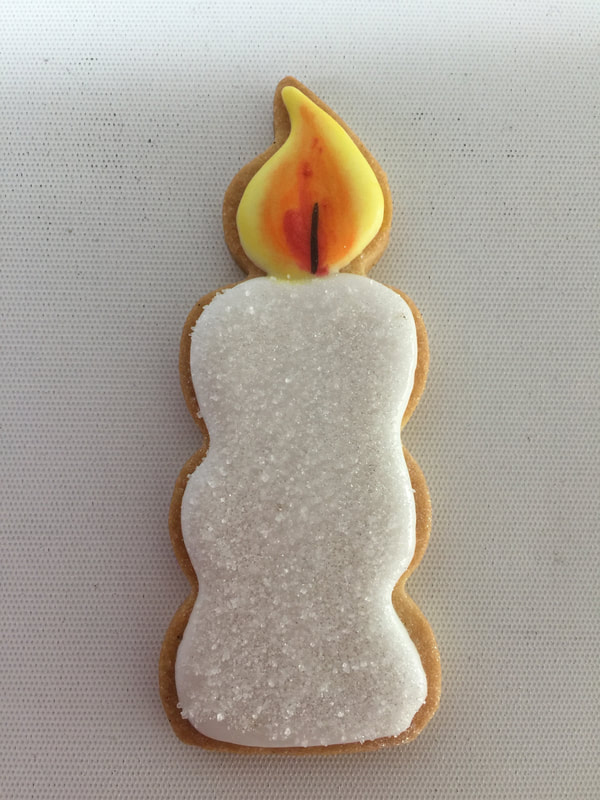 Advent candle cookie