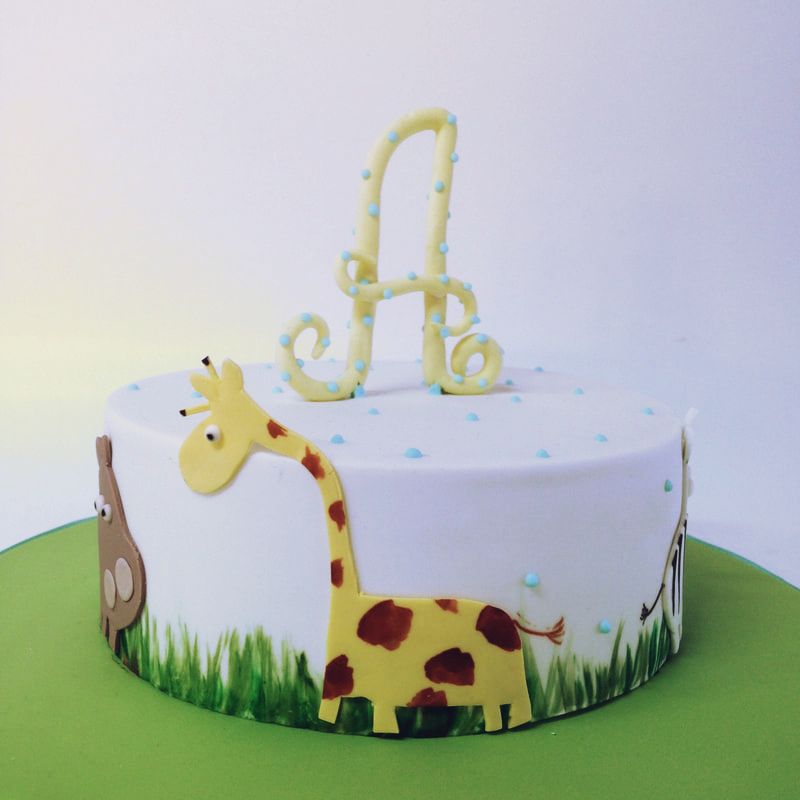 cutout zoo animal cake