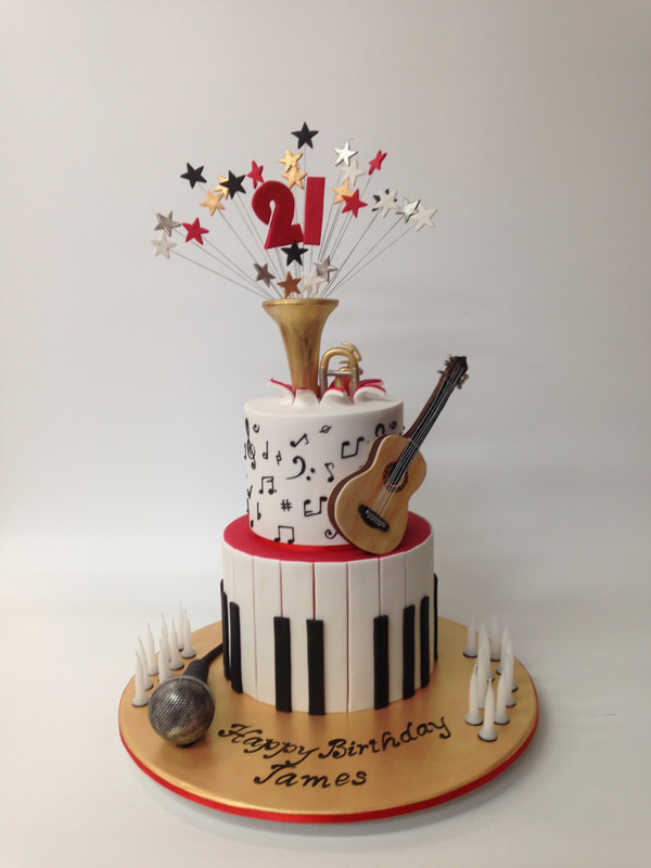 2 tier music lover cake