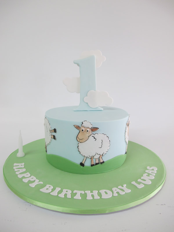 Sheep in the cloud cake